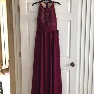 Lulu’s Forever and Always Burgundy gown